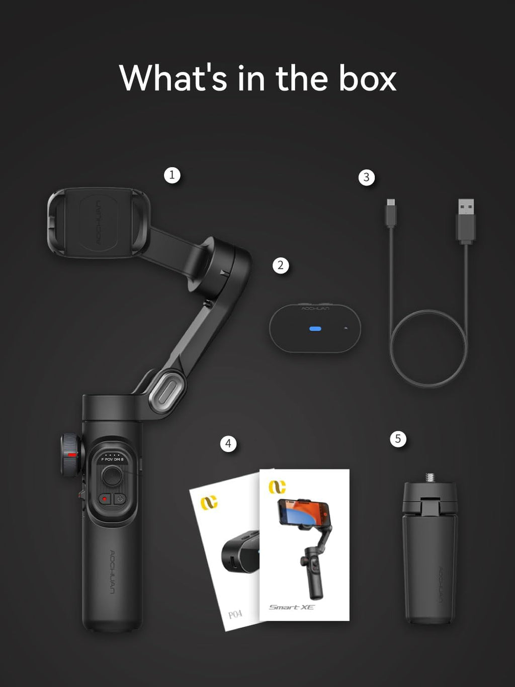 Gimbal Stabilizer for Smartphone with AI Tracking Sensor, Gimbal with Focus Wheel for Phone/Android, Phone Stabilizer with 7.0 Anti-Shake for Video Recording-Smart XE AI