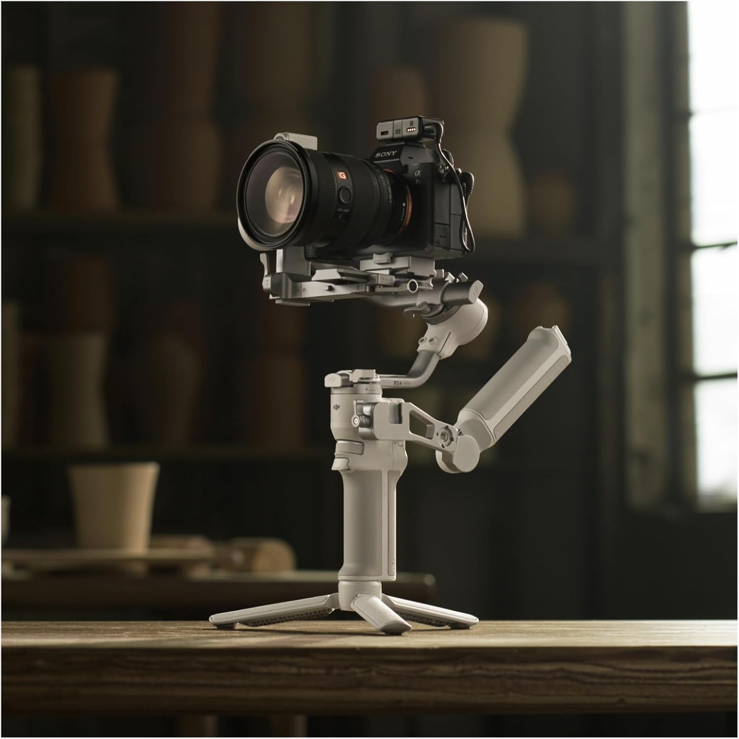 DJI RS 4 Mini Combo Gimbal Stabilizer for Cameras with Auto Axis Locks and Stabilizer Carrying Case Bundle (2 Items)