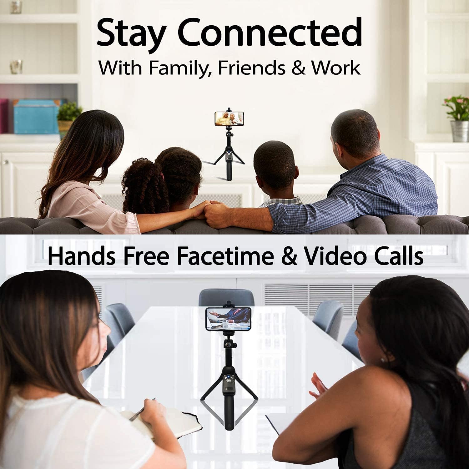 Fugetek 42" Compact Selfie Stick & Tripod, Extendable, Wireless Bluetooth Remote, Lightweight Aluminum, Travel Ready, Compatible with iPhone 14 13 12 Pro Xs Max Xr X 8Plus 7 & Android