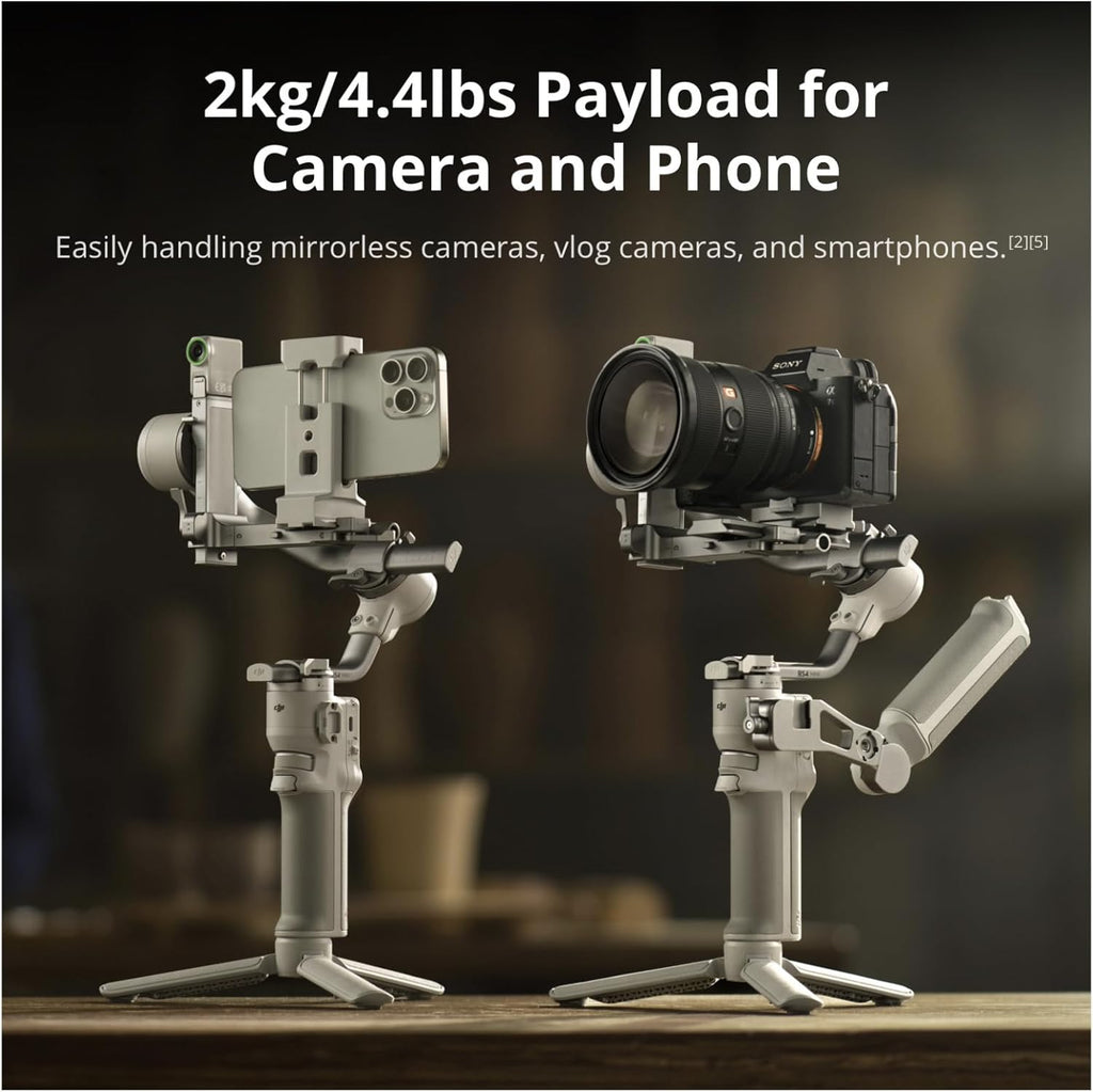 DJI RS 4 Mini Combo Gimbal Stabilizer for Cameras with Auto Axis Locks and Stabilizer Carrying Case Bundle (2 Items)