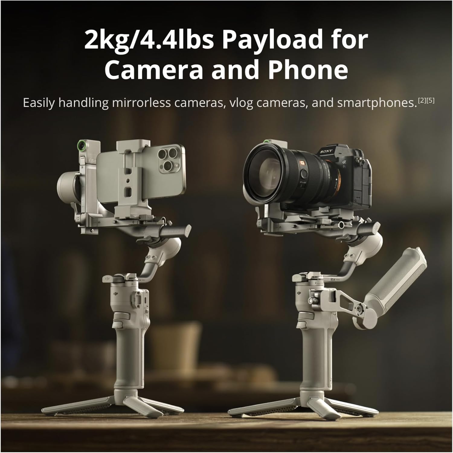DJI RS 4 Mini Combo Gimbal Stabilizer for Cameras with Auto Axis Locks and Stabilizer Carrying Case Bundle (2 Items)